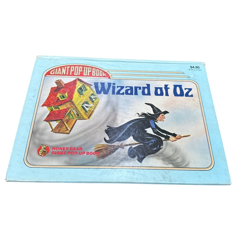 Vintage 1983 Wizard of Oz Honey Bear Giant Pop-Up Book Promotion Hardcover